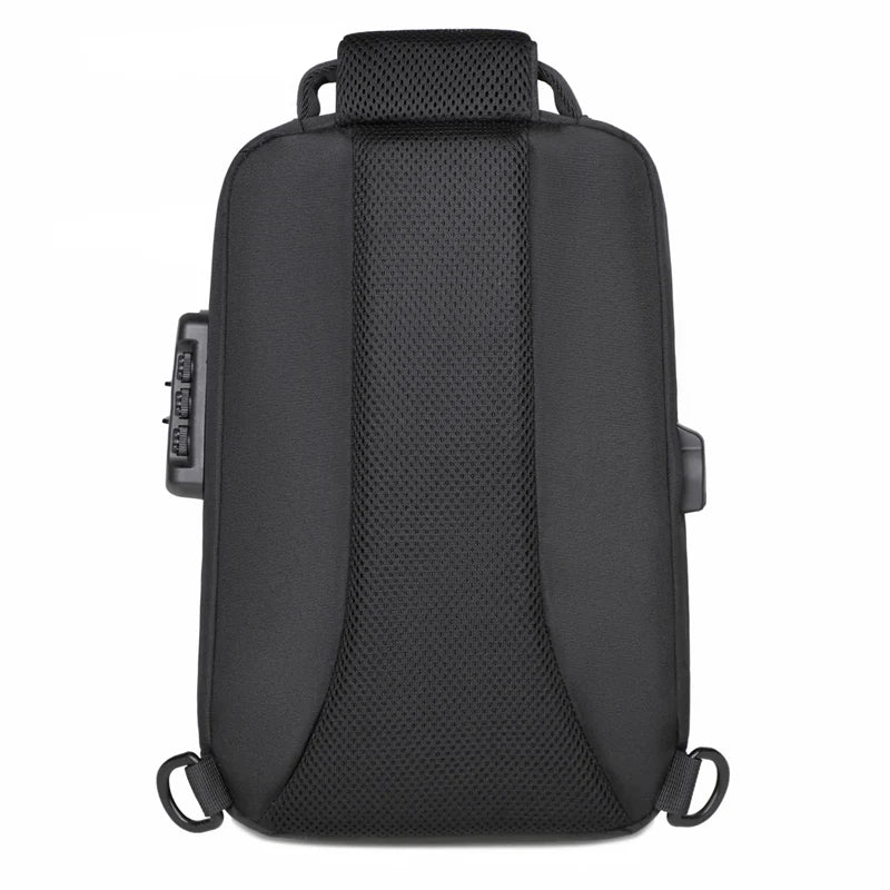 Men’s Anti-Theft USB Chest Bag | حقيبة صدر رجالية مضادة للسرقة مع USB