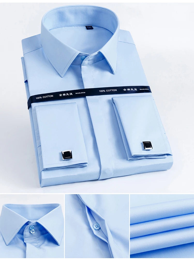Men’s French Cuff Dress Shirt | Refined Formal Style