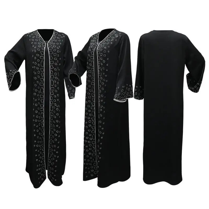 Black Abaya – Diamond Embellished Elegant Design