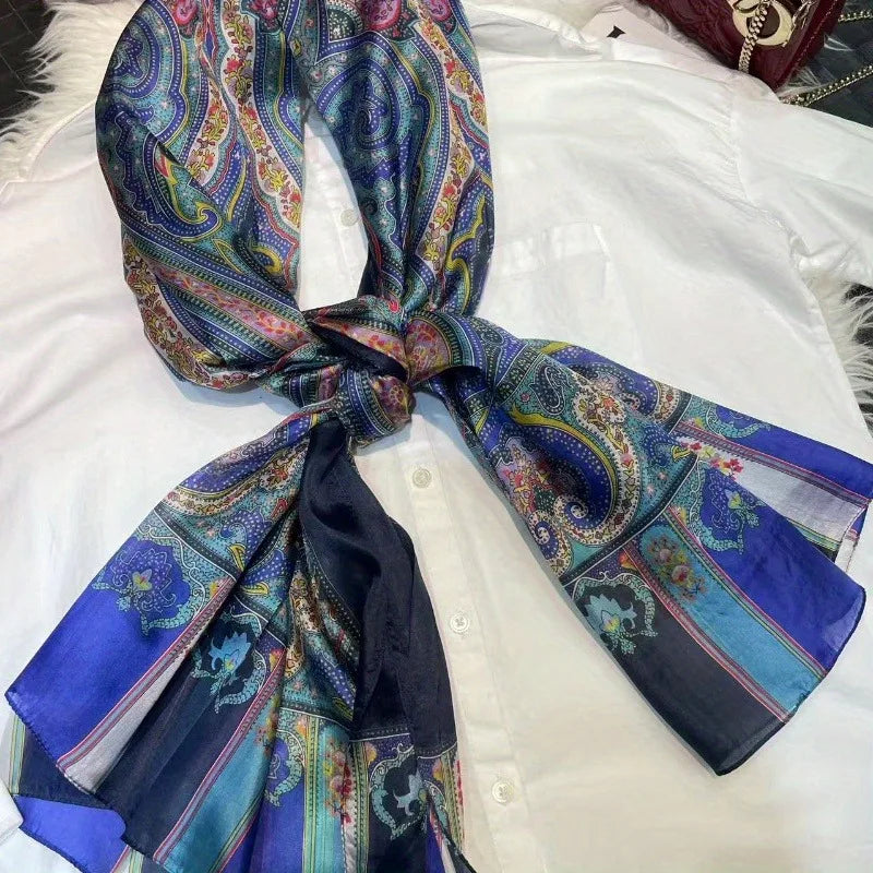 Women’s Pure Silk Paisley Shawl