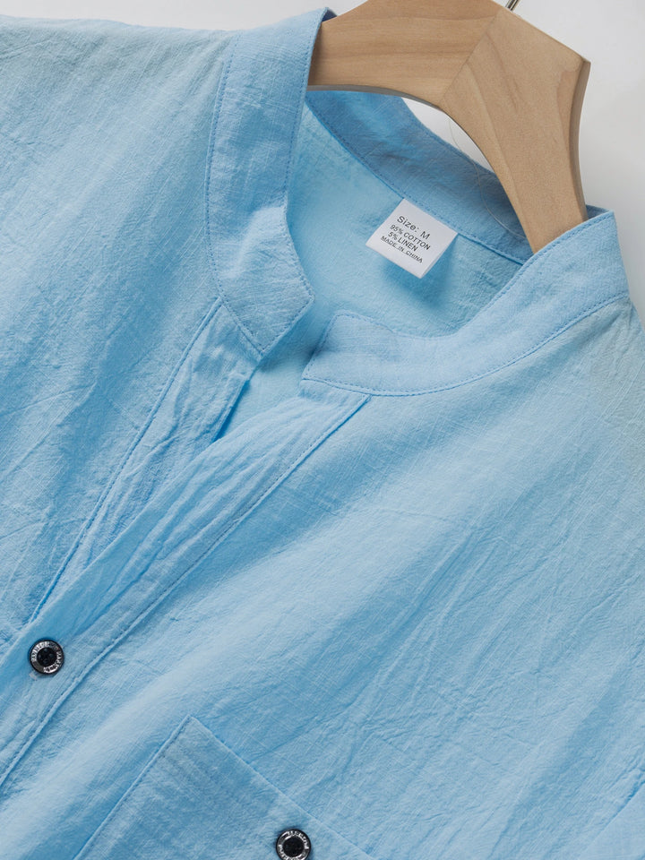 Men’s Cotton Linen Short Sleeve Shirt | Relaxed Summer Style