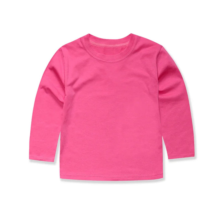 Kids’ Cotton Long Sleeve T-Shirt 2–14Y | تيشيرت أطفال قطني طويل الأكمام لعمر ٢–١٤ سنة