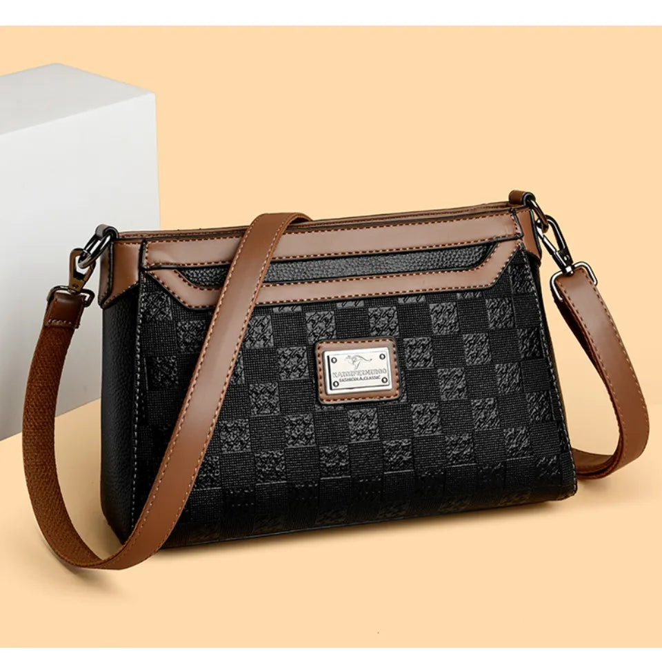Women’s Plaid Shoulder Crossbody Bag | حقيبة نسائية بنقشة مربعات