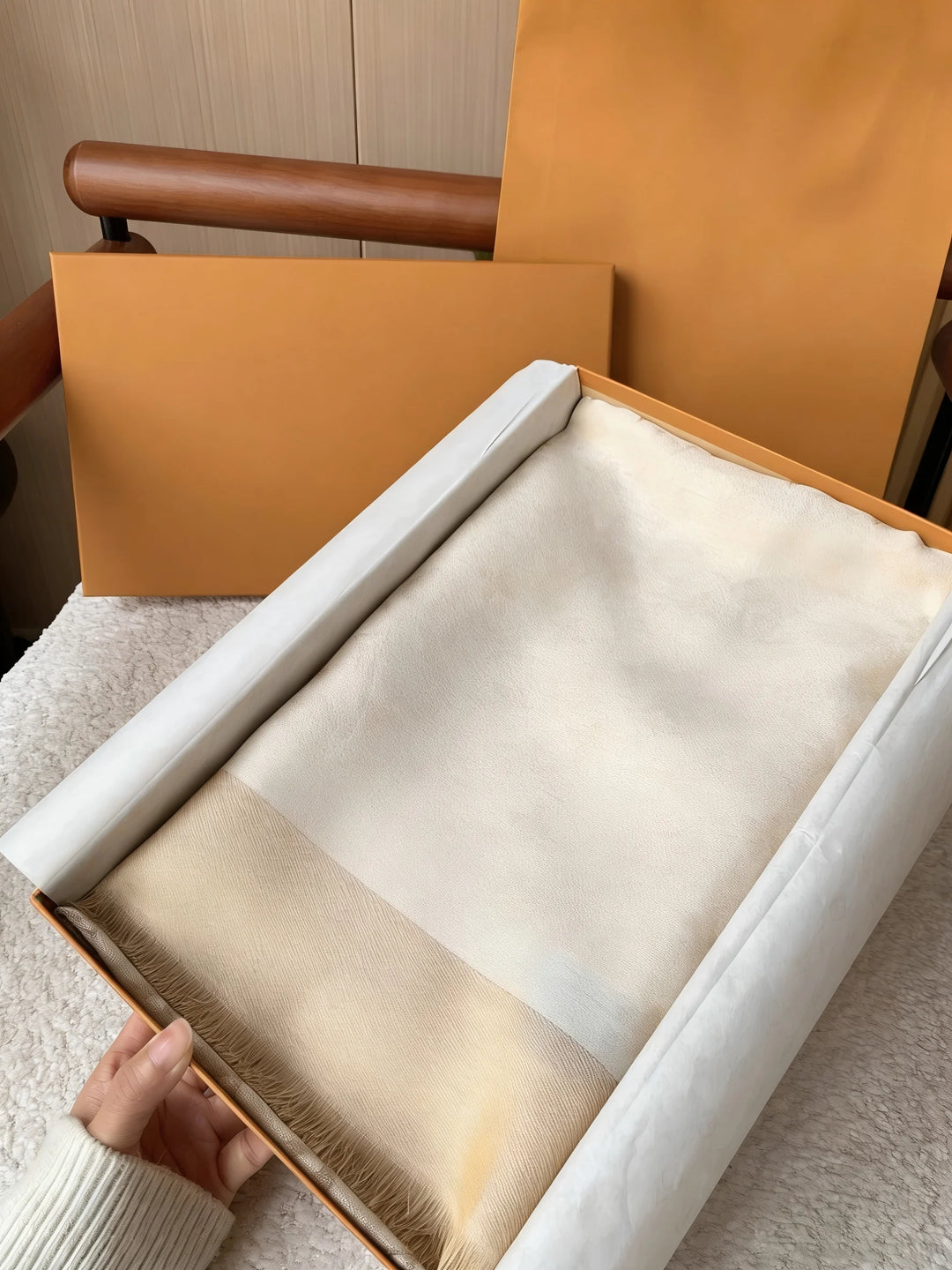 Women’s Square Silk Shawl | Elegant Lightweight Drape