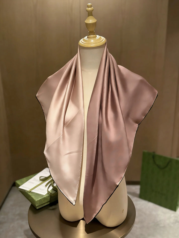 Women’s Silk Scarf | إيشارب حرير نسائي خفيف بطبعة أنيقة