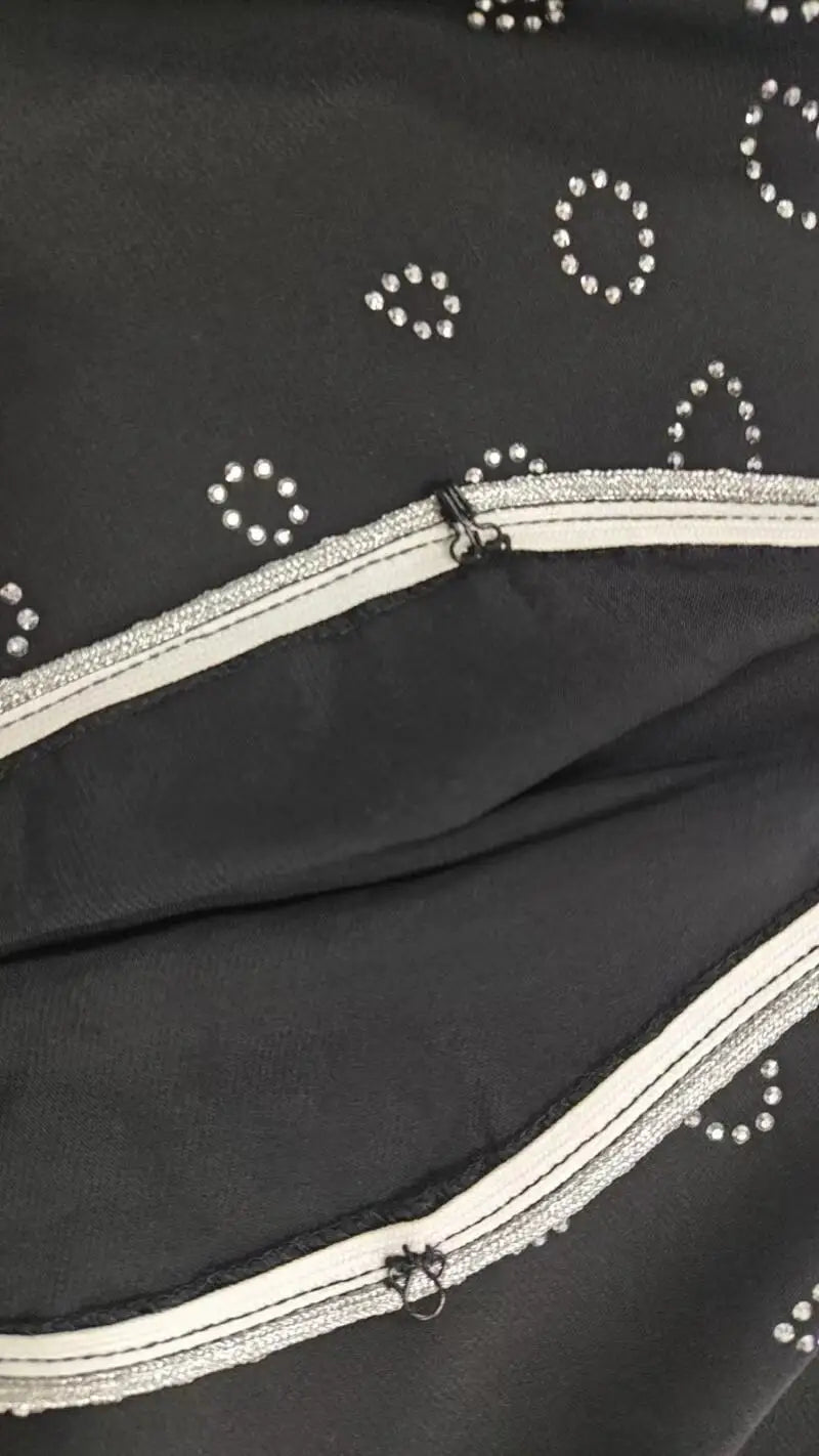 Black Abaya – Diamond Embellished Elegant Design
