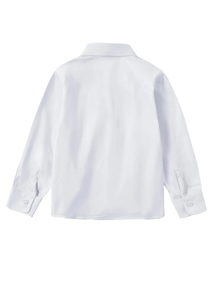 Boys’ Long Sleeve Shirt with Bow Tie 2–16 Years | قميص أولاد بأكمام طويلة وربطة عنق لعمر ٢–١٦ سنة