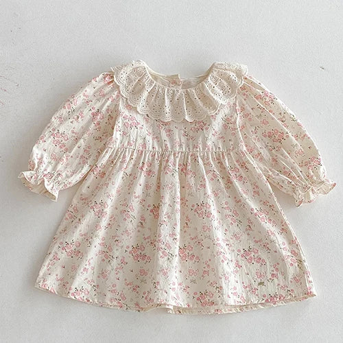 Girls’ Corduroy Princess Dress | فستان بناتي أنيق لعمر 2-6 سنوات - Floral