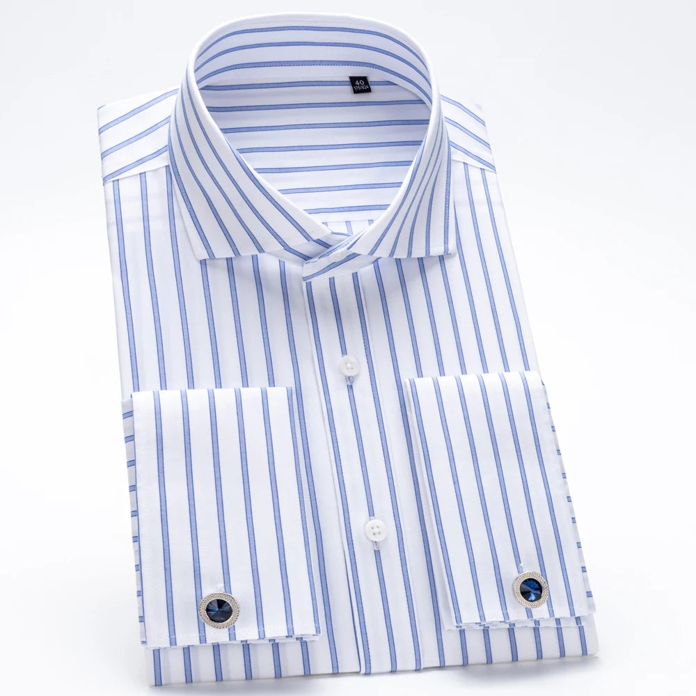 Men’s French Cuff Dress Shirt | Refined Cotton Formal Style