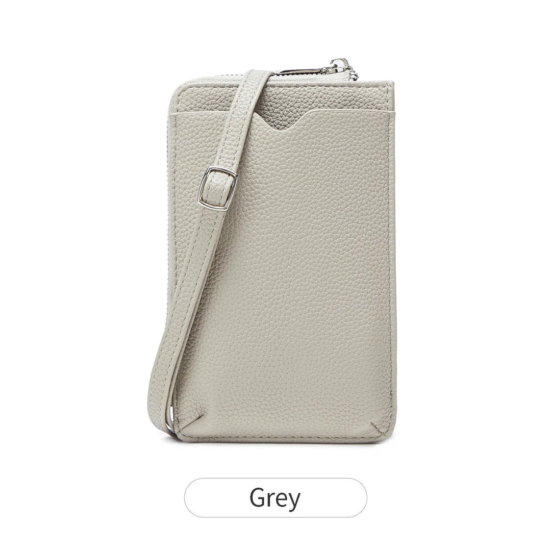 Women’s Litchi Pattern Crossbody Phone Bag | حقيبة هاتف نسائية كروس بودي بنقشة جلدية