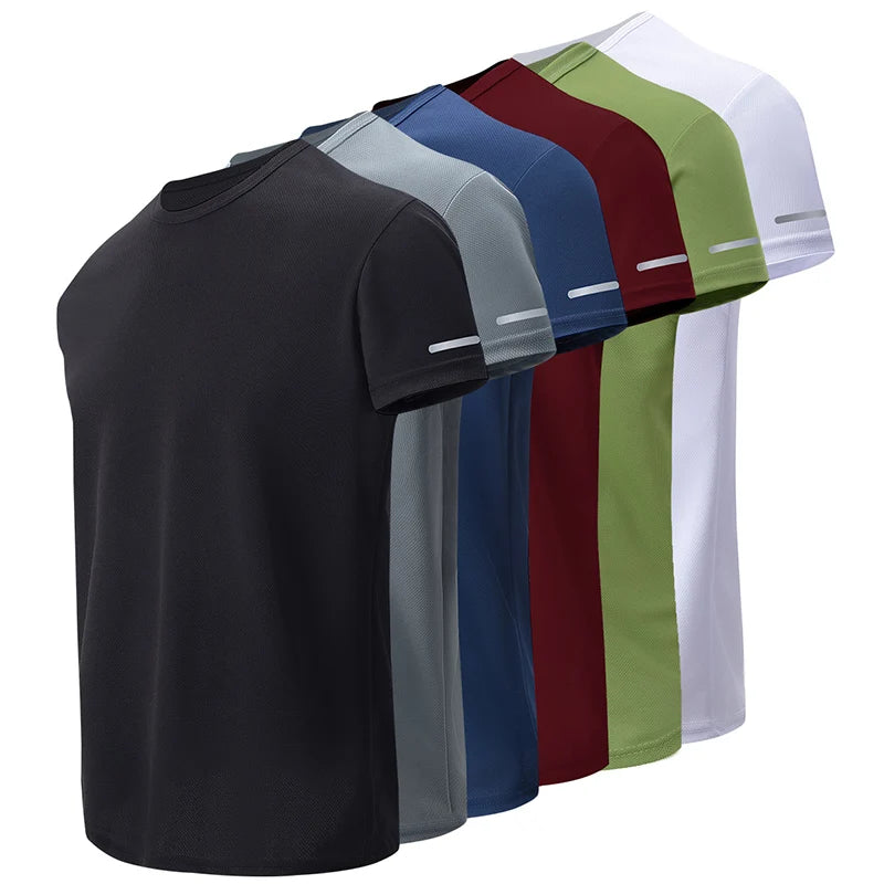 Men’s Printed Quick-Dry Sports T-Shirt 1/4 Pack | تيشيرت رياضي رجالي مطبوع فردي أو ٤ قطع