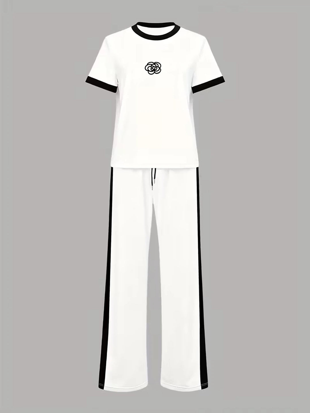 Women’s Printed 2-Piece Set | Casual Short Sleeve Top & Pants