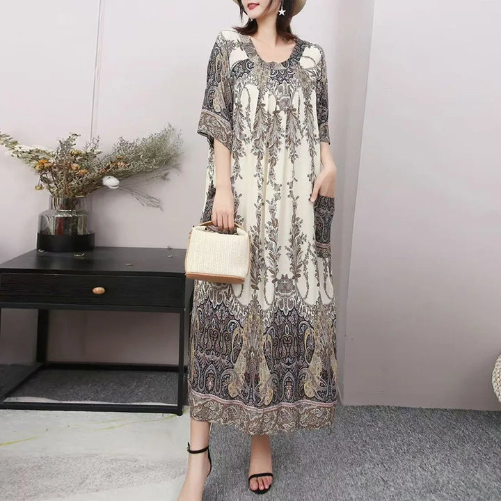 Women’s Floral Maternity Lounge Dress | فستان بيت واسع ومريح - Floral