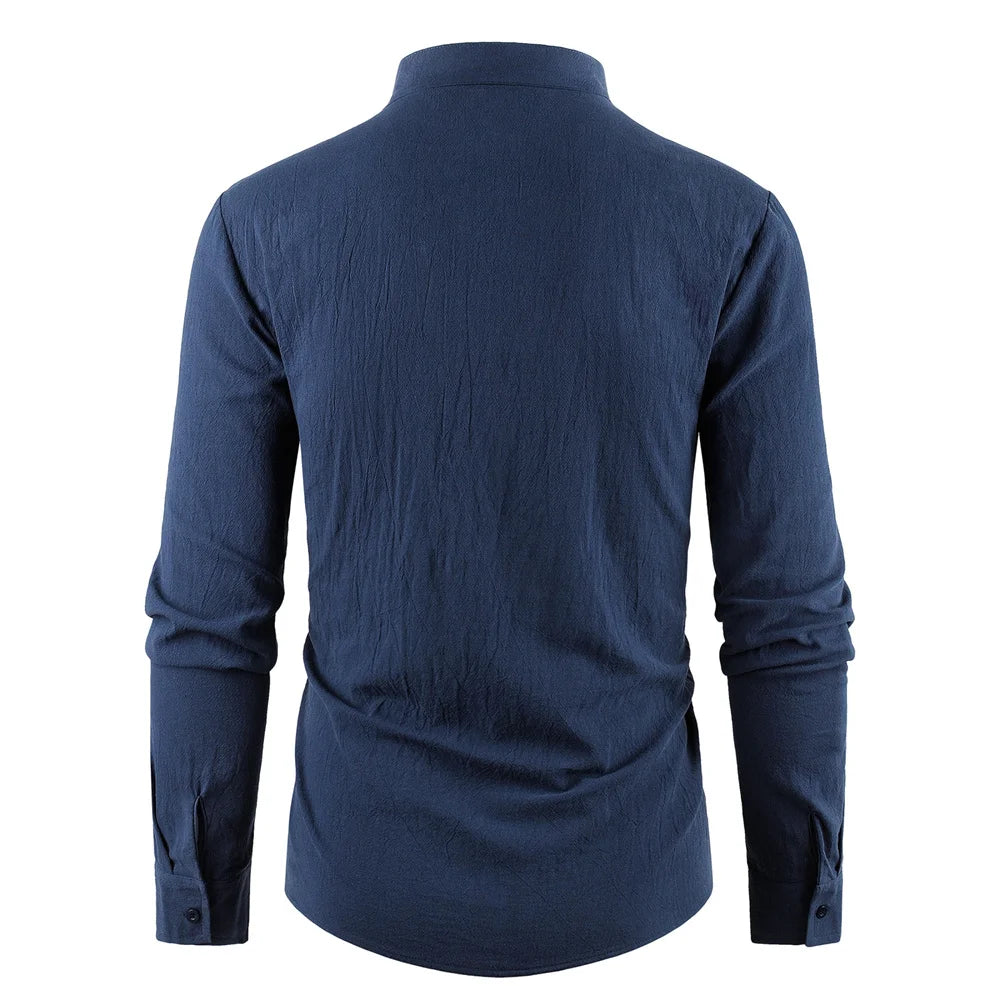 Men’s Cotton Linen Vintage Shirt | Relaxed Summer Style