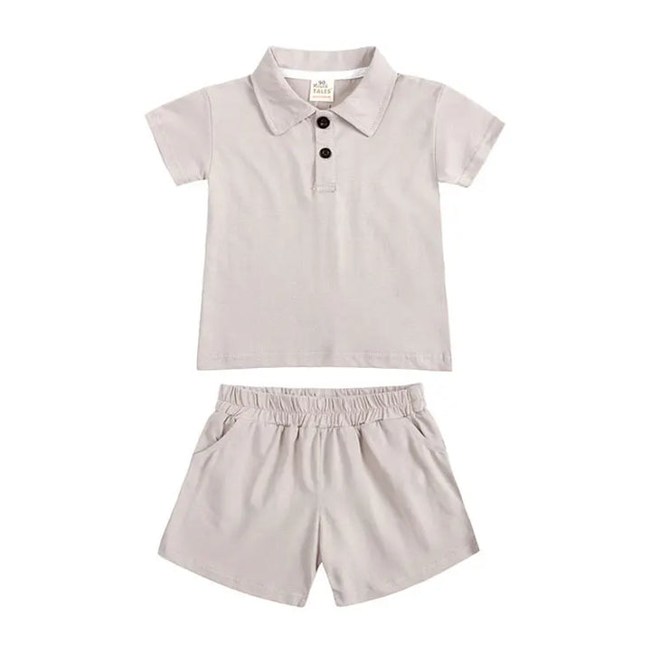 Boys’ Summer Shirt & Shorts Set | طقم أولاد صيفي بقميص وشورت
