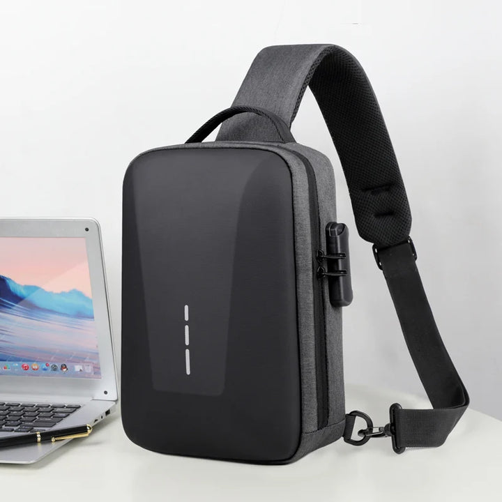 Men’s Anti-Theft USB Chest Bag | حقيبة صدر رجالية مضادة للسرقة مع USB