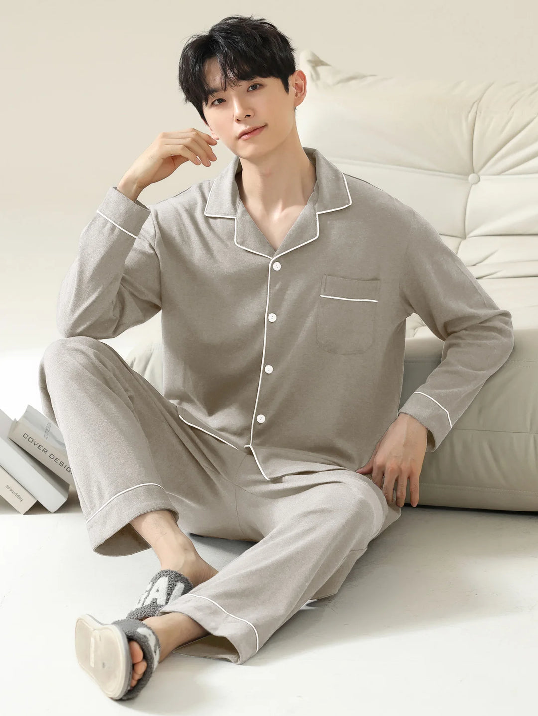 Men’s Cotton Pajamas Set | Classic Comfortable Sleepwear
