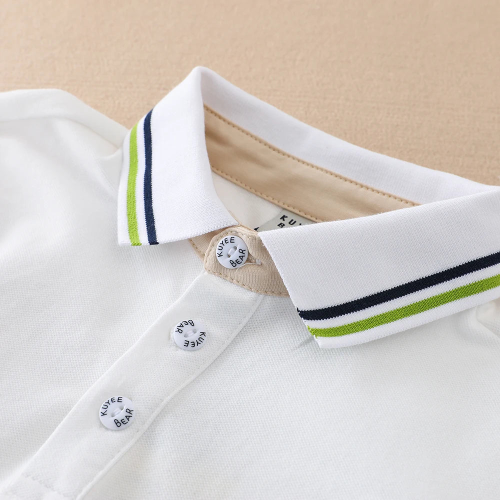 Boys’ Cotton Long Sleeve Polo Shirt 5–12Y | بولو أولاد قطني طويل الأكمام لعمر ٥–١٢ سنة