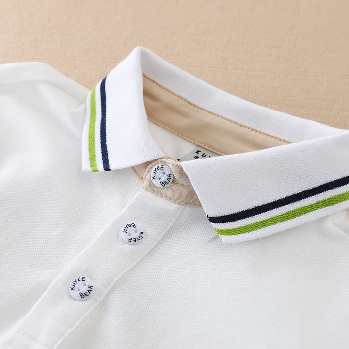 Boys’ Cotton Long Sleeve Polo Shirt 5–12Y | بولو أولاد قطني طويل الأكمام لعمر ٥–١٢ سنة