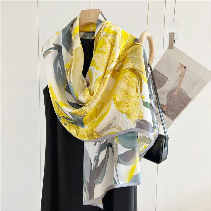 Women’s Pure Silk Shawl | Elegant Printed Long Drape