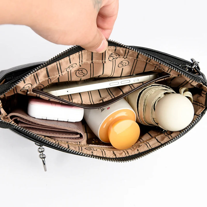 Women’s Solid Shoulder Crossbody Bag | حقيبة كتف نسائية عملية