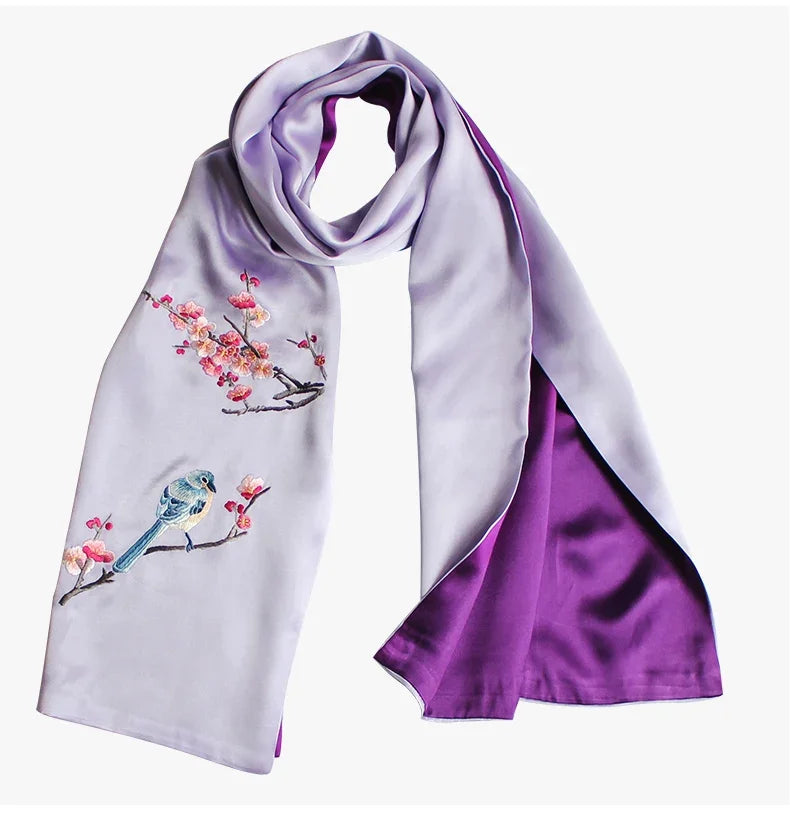 Women’s Pure Silk Embroidered Shawl