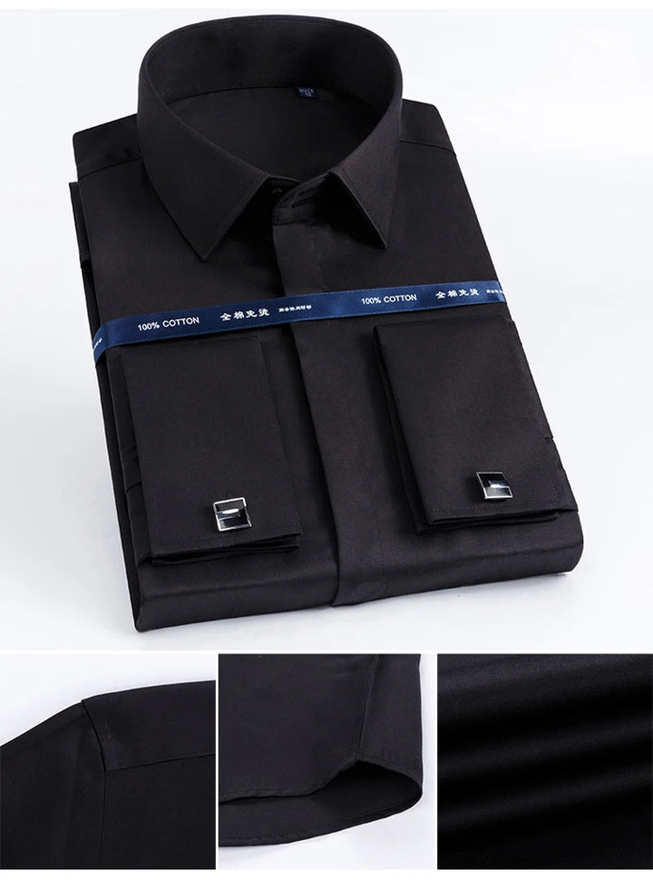 Men’s French Cuff Dress Shirt | Refined Formal Style