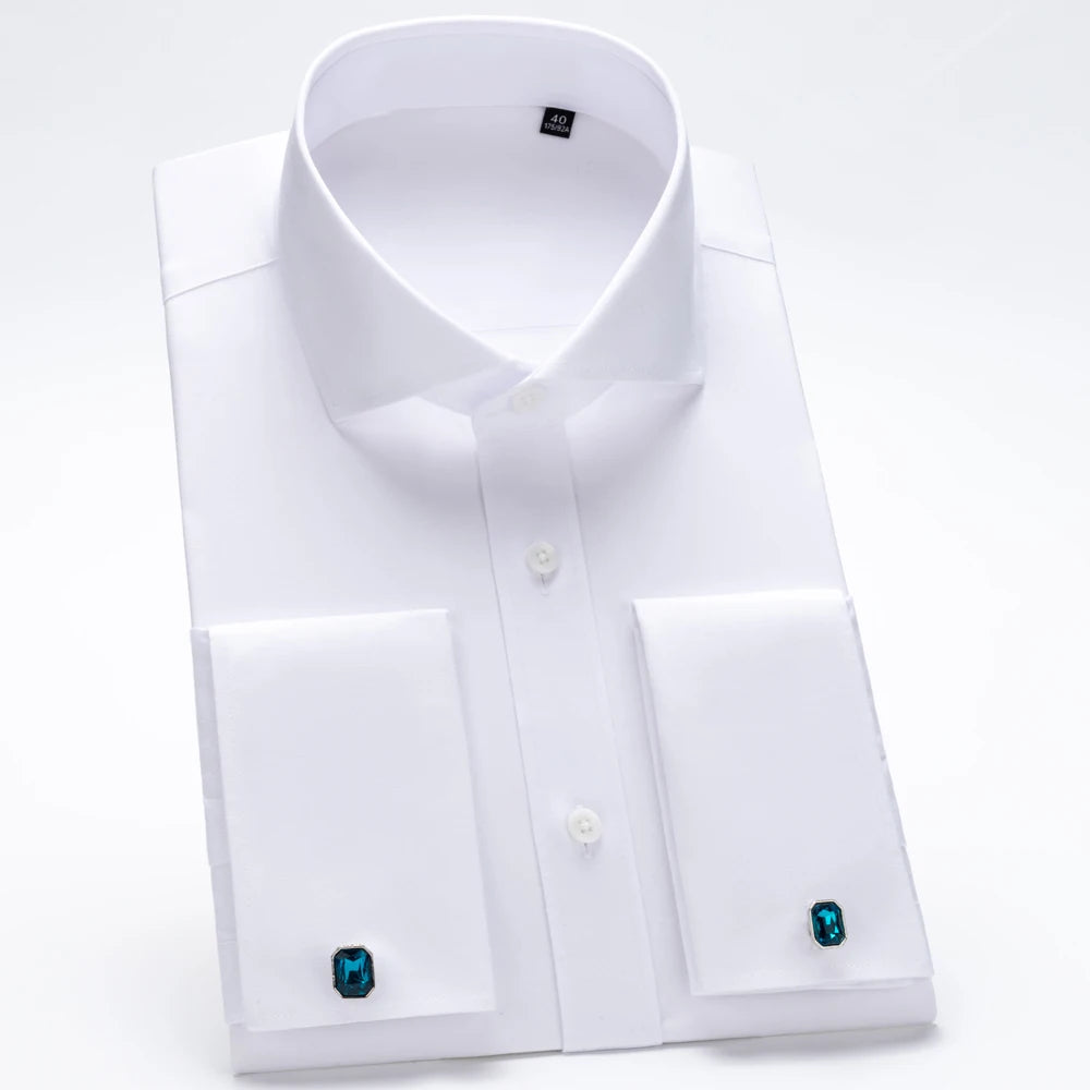 Men’s French Cuff Dress Shirt | Refined Cotton Formal Style