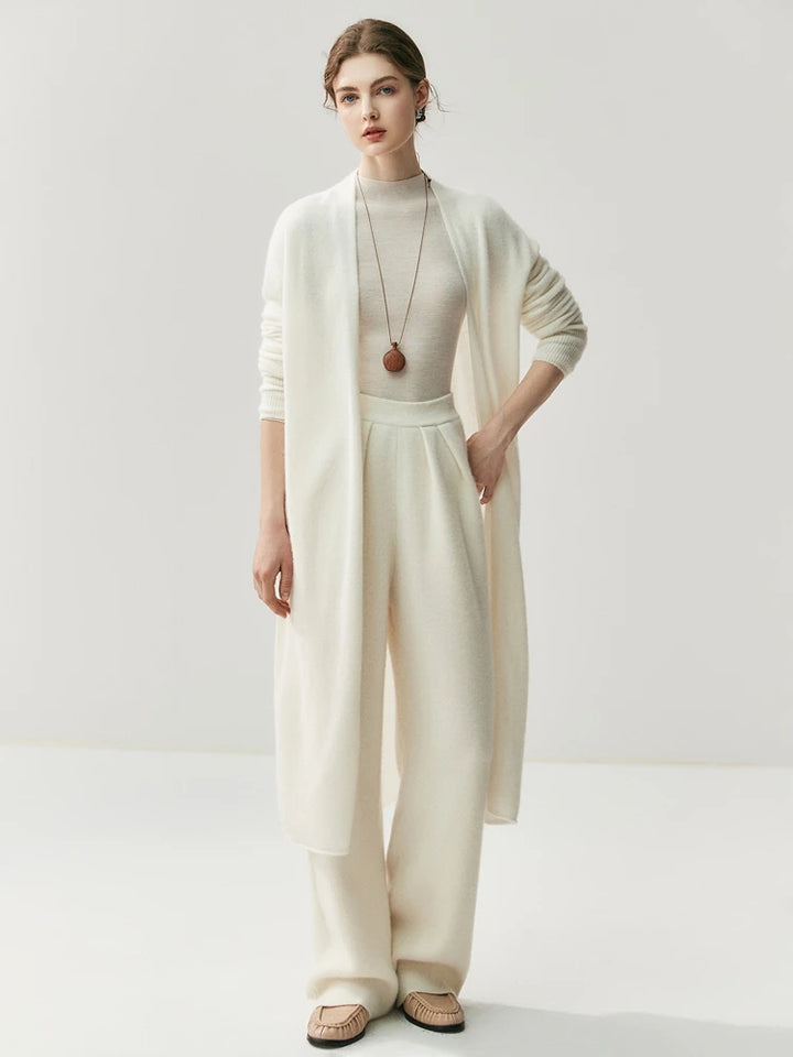 High Quality Cashmere Long Cardigan – Elegant Winter Knit