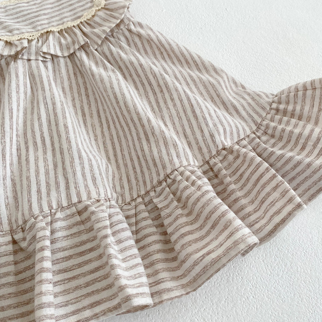 Girls Plaid Ruffle Summer Dress