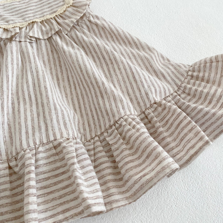 Girls Plaid Ruffle Summer Dress