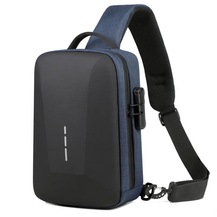 Men’s Anti-Theft USB Chest Bag | حقيبة صدر رجالية مضادة للسرقة مع USB