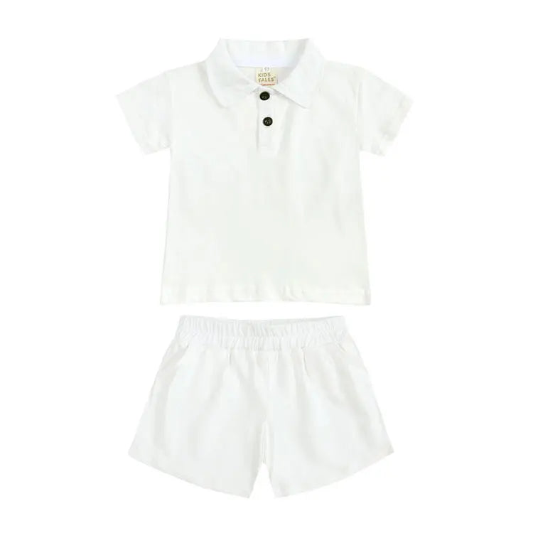 Boys’ Summer Shirt & Shorts Set | طقم أولاد صيفي بقميص وشورت