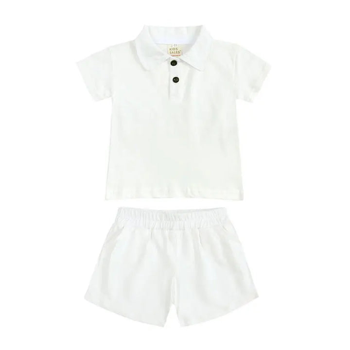 Boys’ Summer Shirt & Shorts Set | طقم أولاد صيفي بقميص وشورت