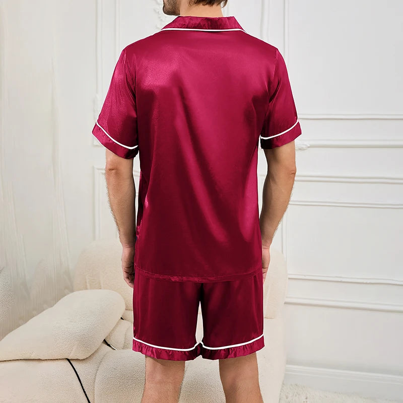 Men’s Plaid Pajamas Set | Short Sleeve Comfortable Sleepwear
