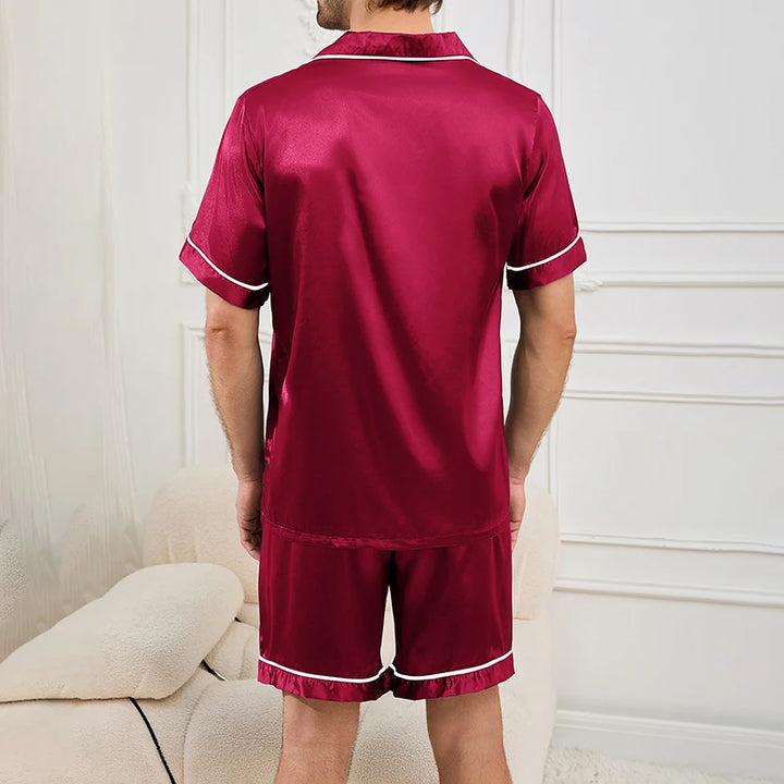 Men’s Plaid Pajamas Set | Short Sleeve Comfortable Sleepwear