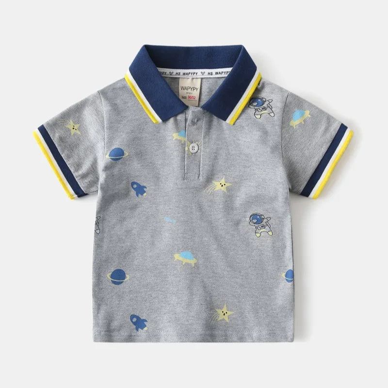 Boys’ Soft Short Sleeve Polo Shirt 4–6 Years | بولو أولاد ناعم قصير الأكمام لعمر ٤–٦ سنوات