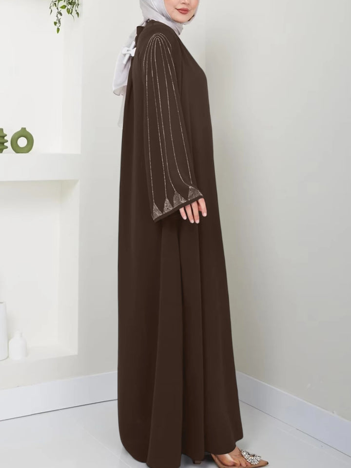 Brown Abaya | Open Elegant Modest Style