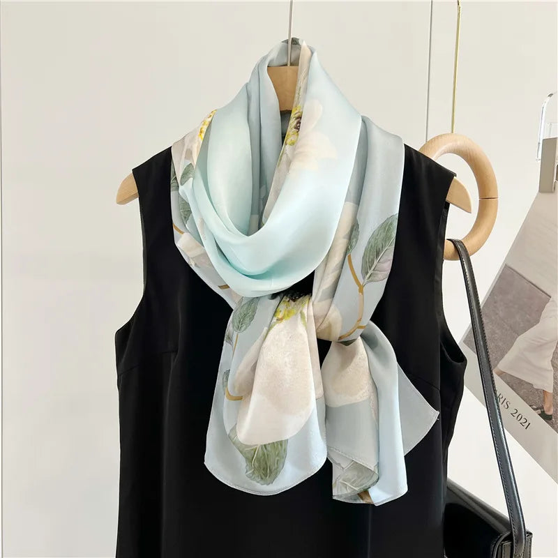 Women’s Pure Silk Shawl | Elegant Printed Long Drape