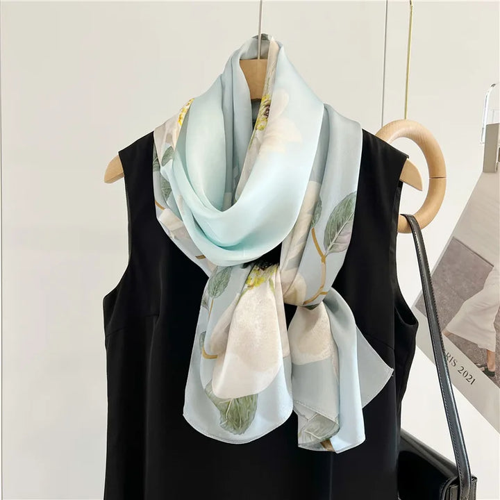 Women’s Pure Silk Shawl | Elegant Printed Long Drape