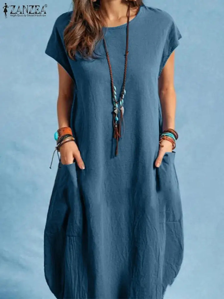 Women’s Cotton Short Sleeve Sundress
