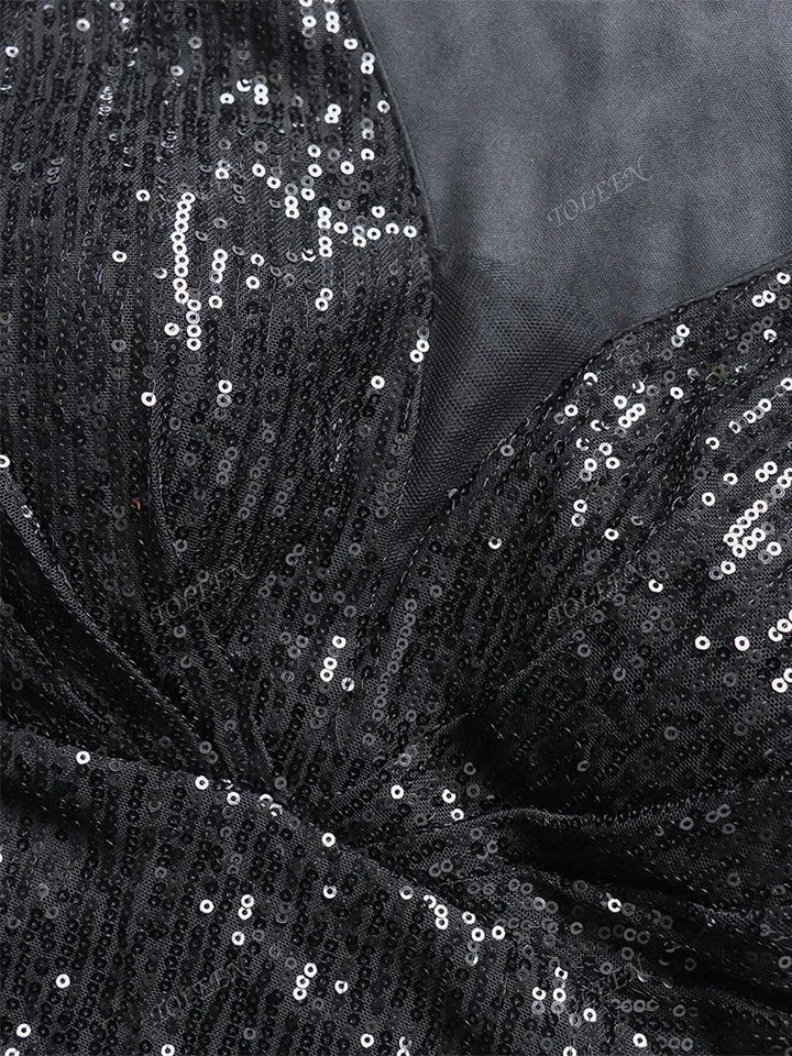 Women’s Dress | Elegant Sequin Evening Maxi Design
