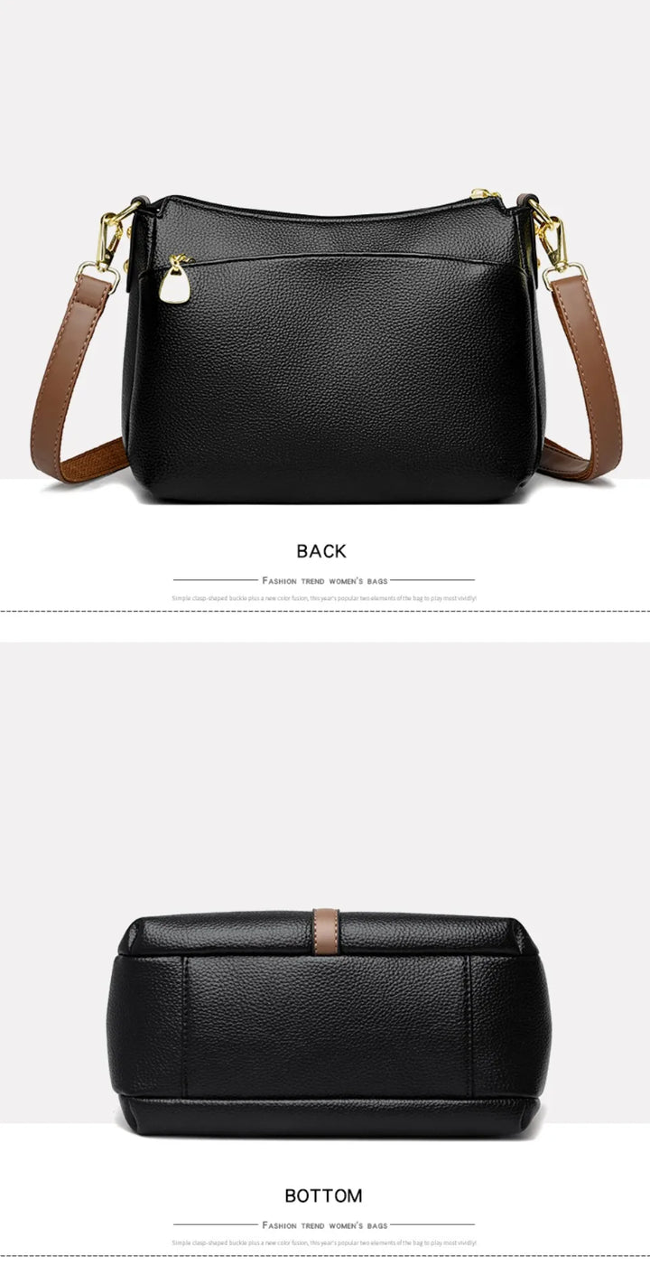Women’s Three-Layer Shoulder Bag | Elegant Soft Crossbody