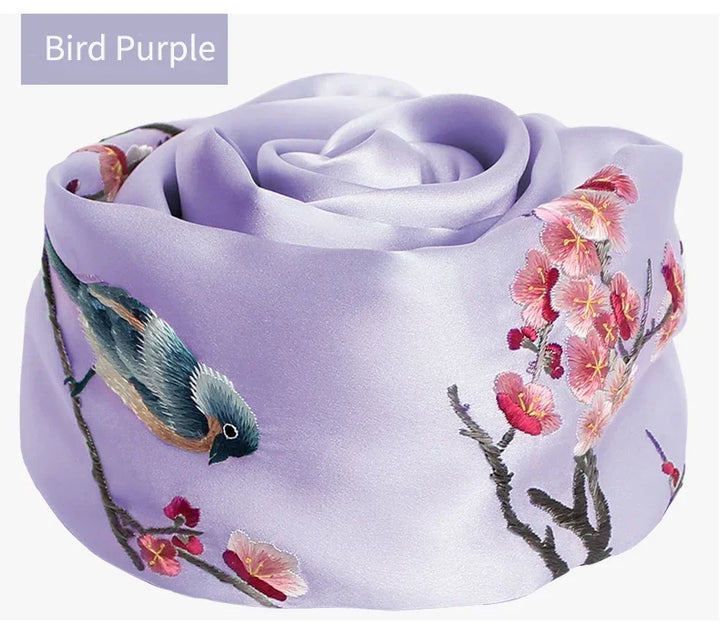 Women’s Pure Silk Embroidered Shawl