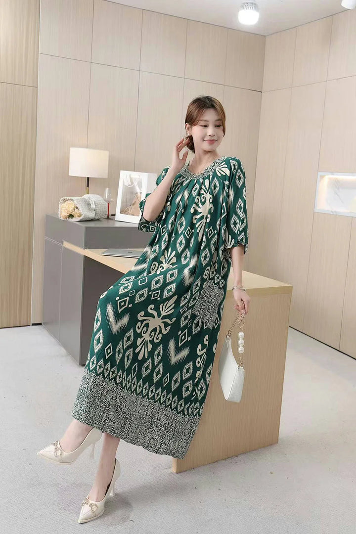Women’s Floral Maternity Lounge Dress | فستان بيت واسع ومريح - Floral