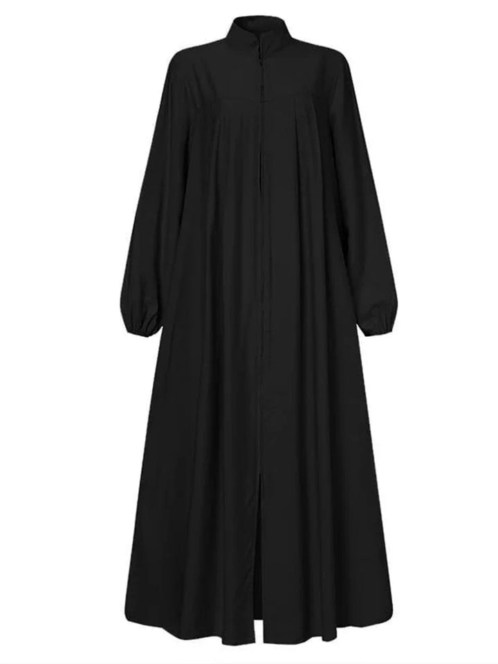 Black Abaya | Elegant Modest Zipper Dress