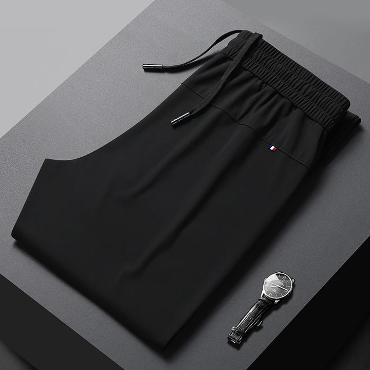 Men’s Ice Silk Dress Trousers | Quick-Dry Non-Iron Casual Fit
