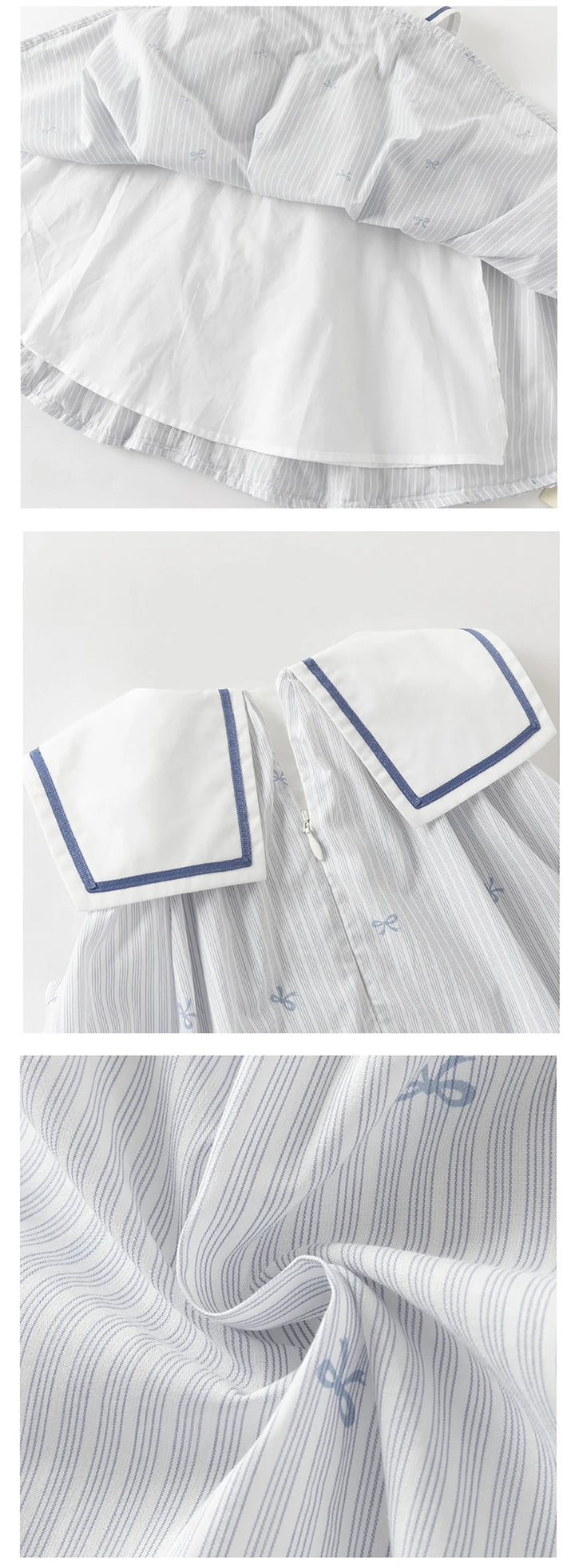 Girls Bow Print Cotton Dress