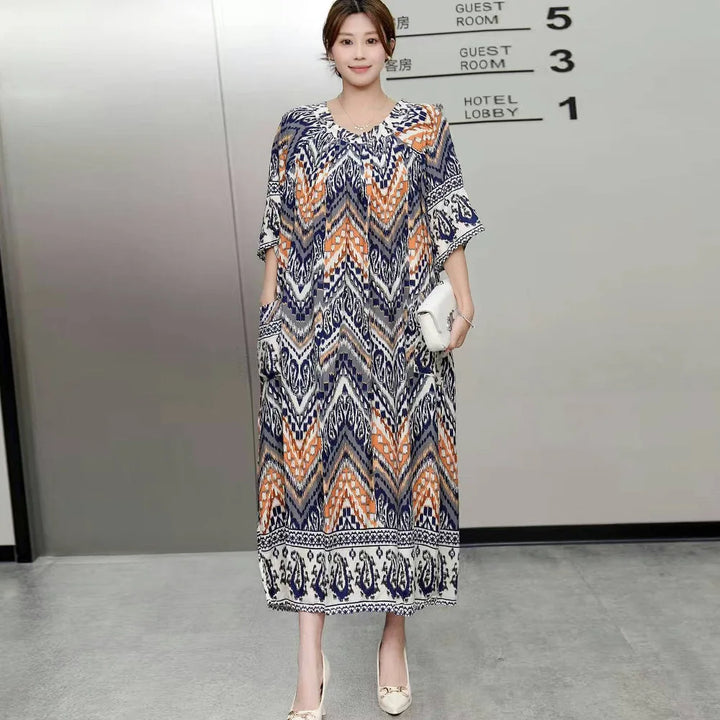Women’s Floral Maternity Lounge Dress | فستان بيت واسع ومريح - Floral