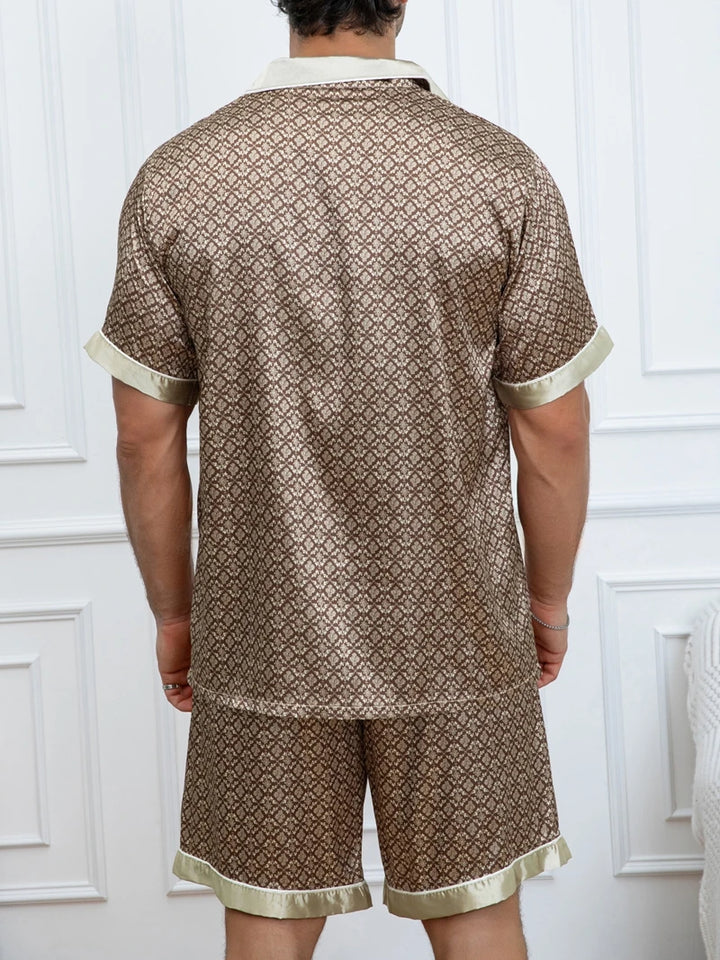 Men’s Plaid Pajamas Set | Short Sleeve Comfortable Sleepwear